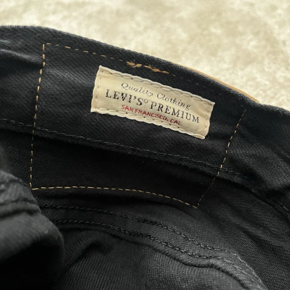 levis 501 premium mens jeans 31x32 True Fit‎ 32x32 Distressed Black 100% Cotton